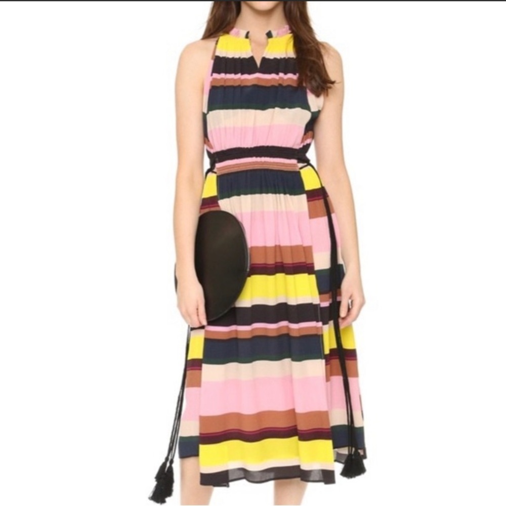 Apiece Apart La Rosa silk striped dress